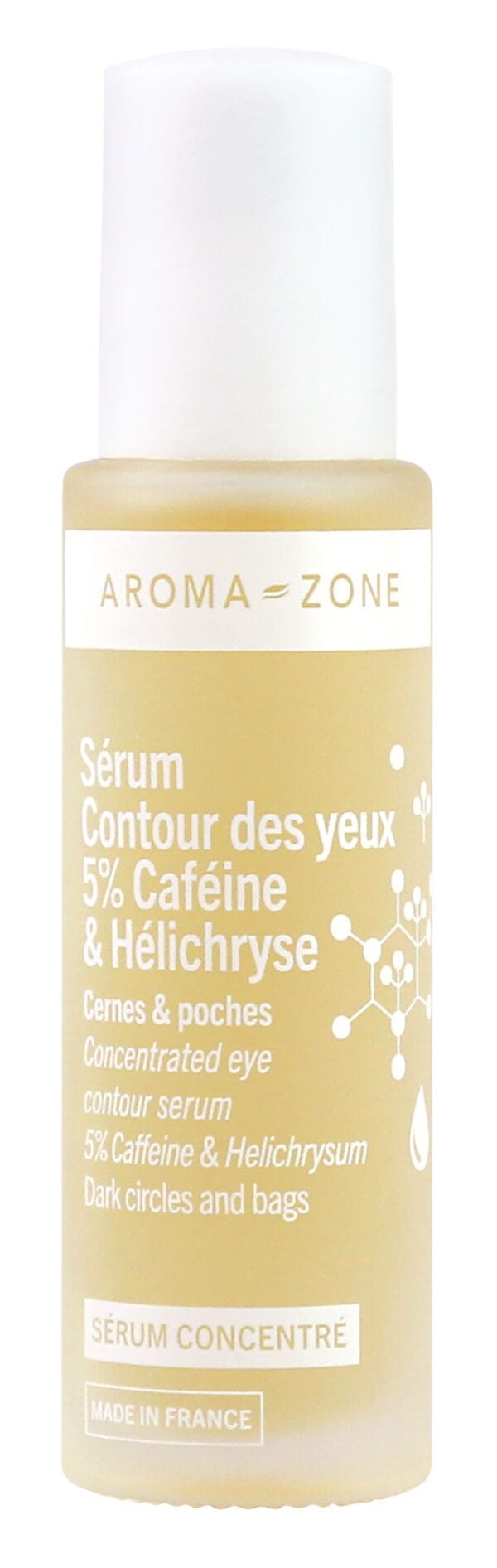 Sérum Contour Des Yeux 5% Caféine & Hélichryse – Anti-cernes, Hydratant – Aroma-zone