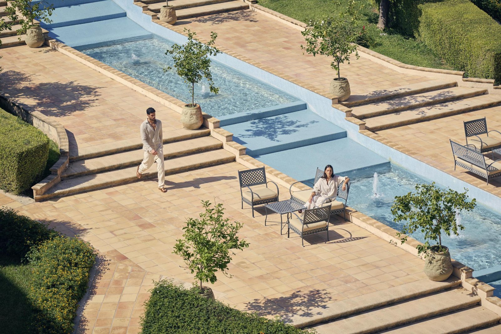 Jardins et bassin de l’Almar Giardino di Costanza en Sicile occidentale