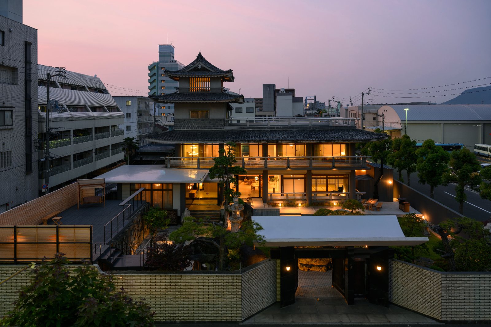 Anabuki-tei, demeure familiale privatisée à Takamatsu, au Japon