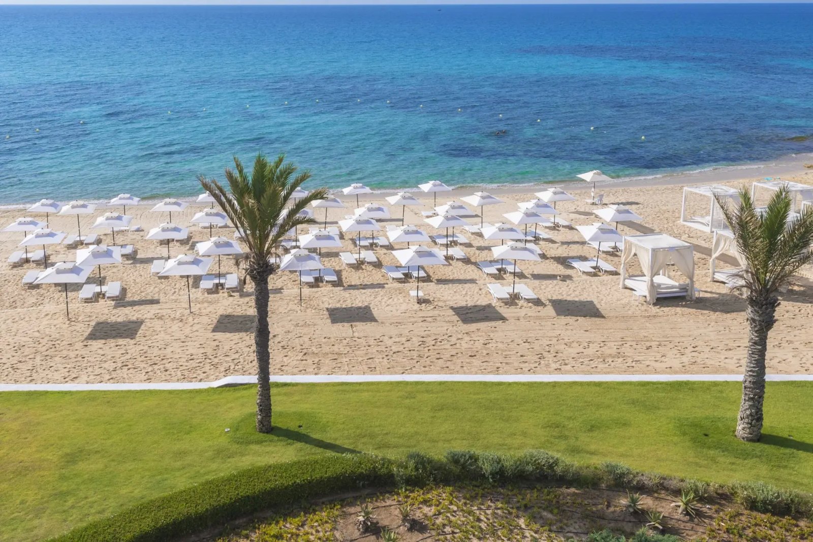 Plage privée de La Badira à Hammamet, Tunisie