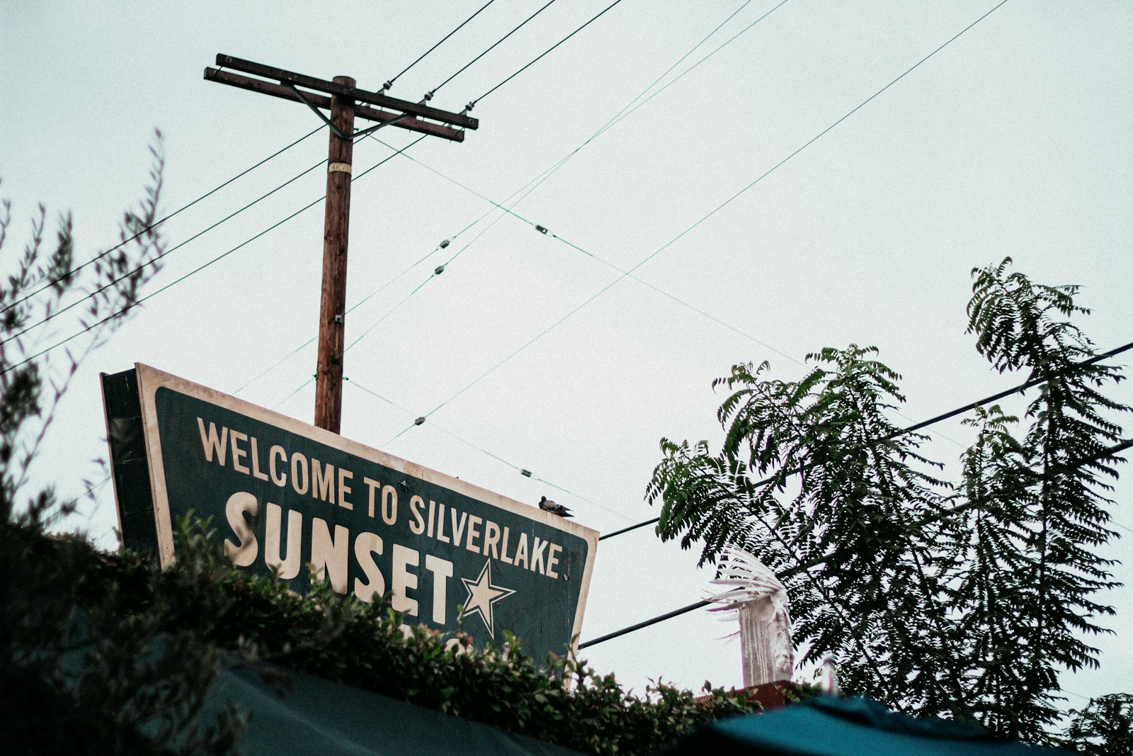 Panneau de bienvenue du quartier de Silver Lake à Los Angeles