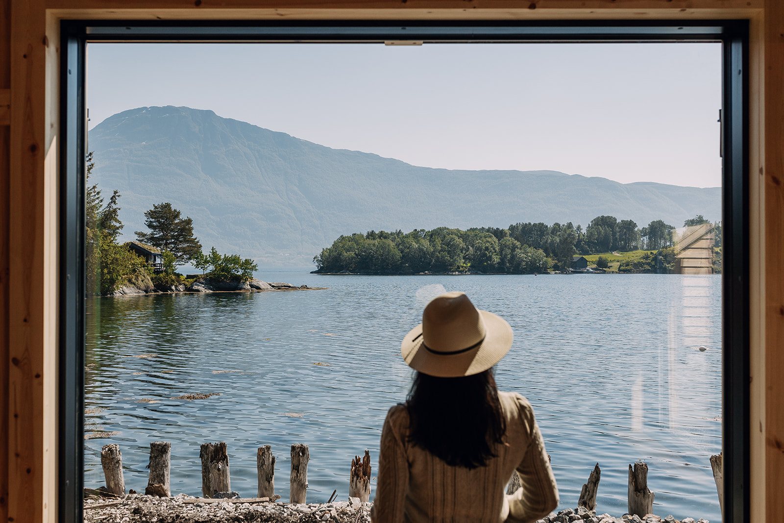 Vue sur le Storfjord depuis le Storfjord Hotel, en Norvège